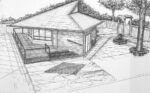 A landscape design sketch